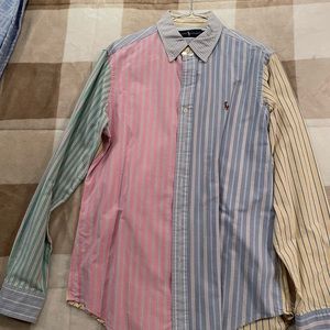 Men’s Size Medium Polo Ralph Lauren Patchwork Button Down